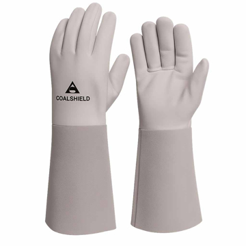 Slika Zaštitne rukavice za argonsko zavarivanje – jagnjeća koža sa Kevlar šavovima 35 cm bele(10)